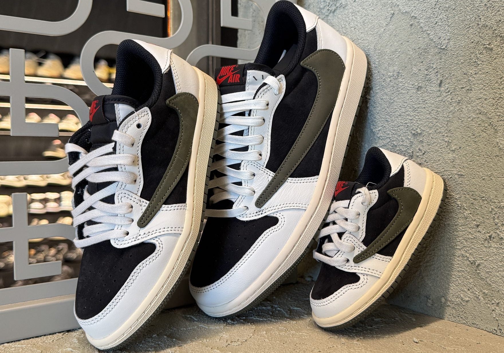 Travis Scott x Air Jordan 1 Low pairs at Send Location, Dubai