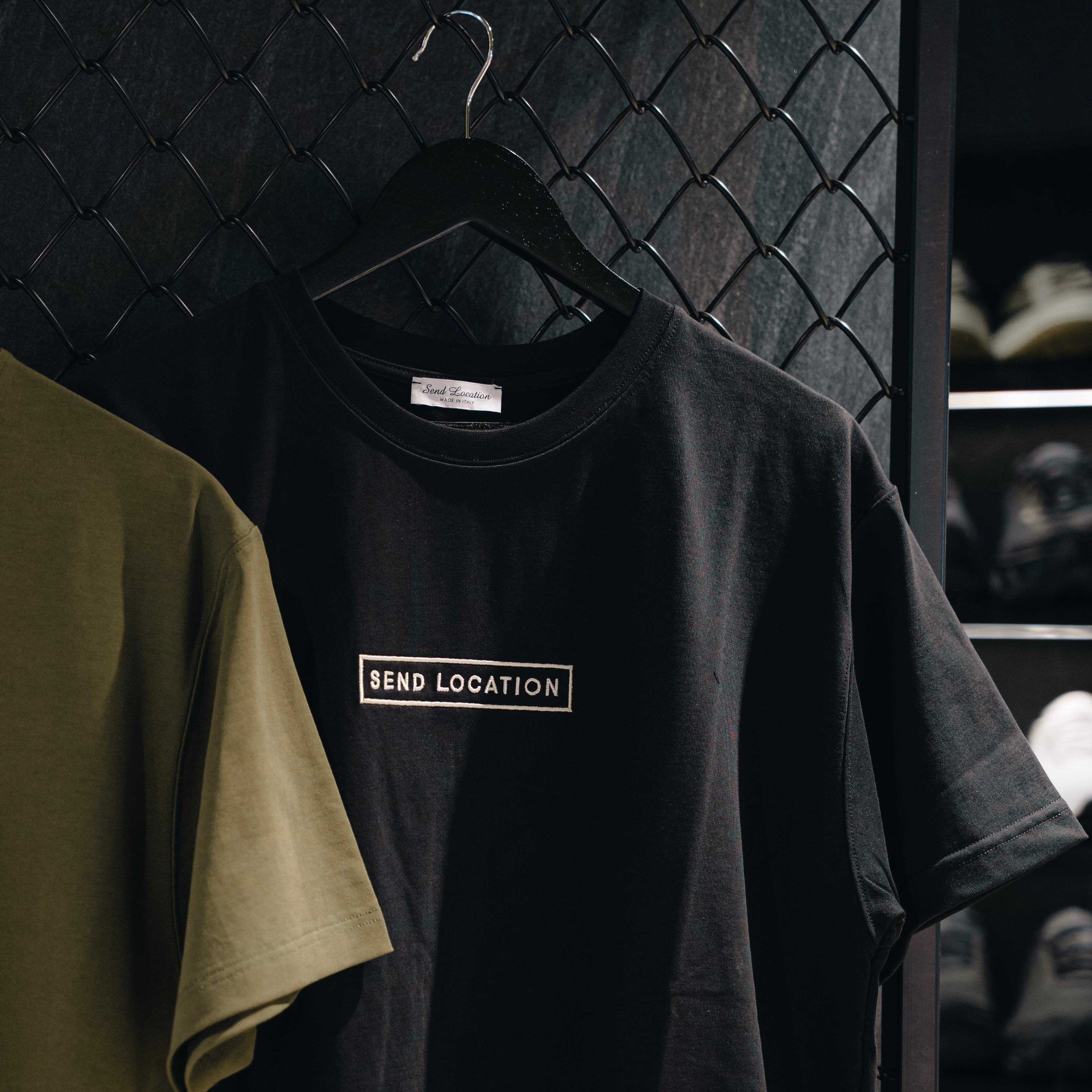 Send Location Box Logo T-Shirt Black