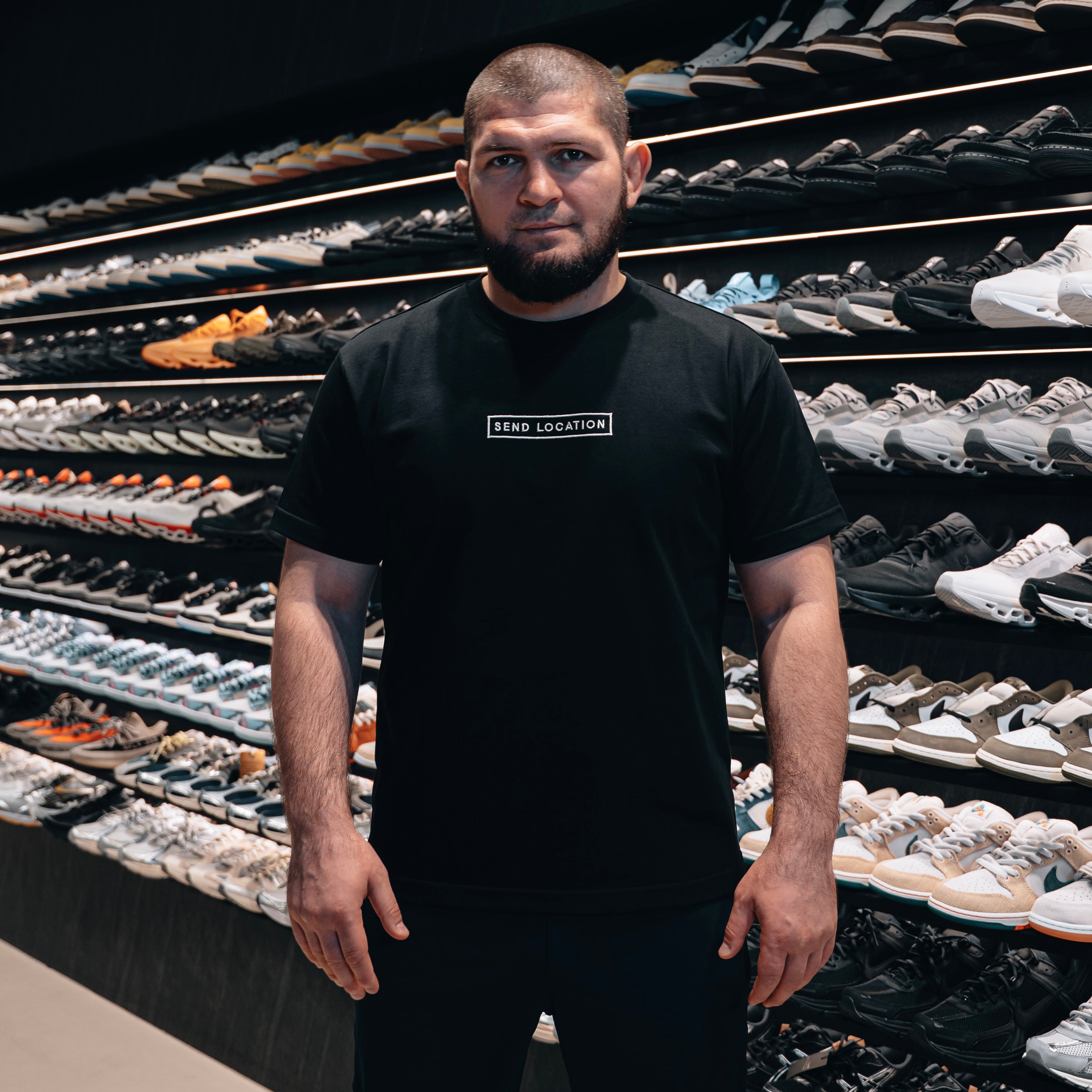 Send Location Box Logo T-Shirt Black