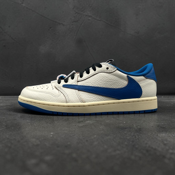 Jordan 1 Retro Low OG SP Fragment x Travis Scott Sail Military Blue