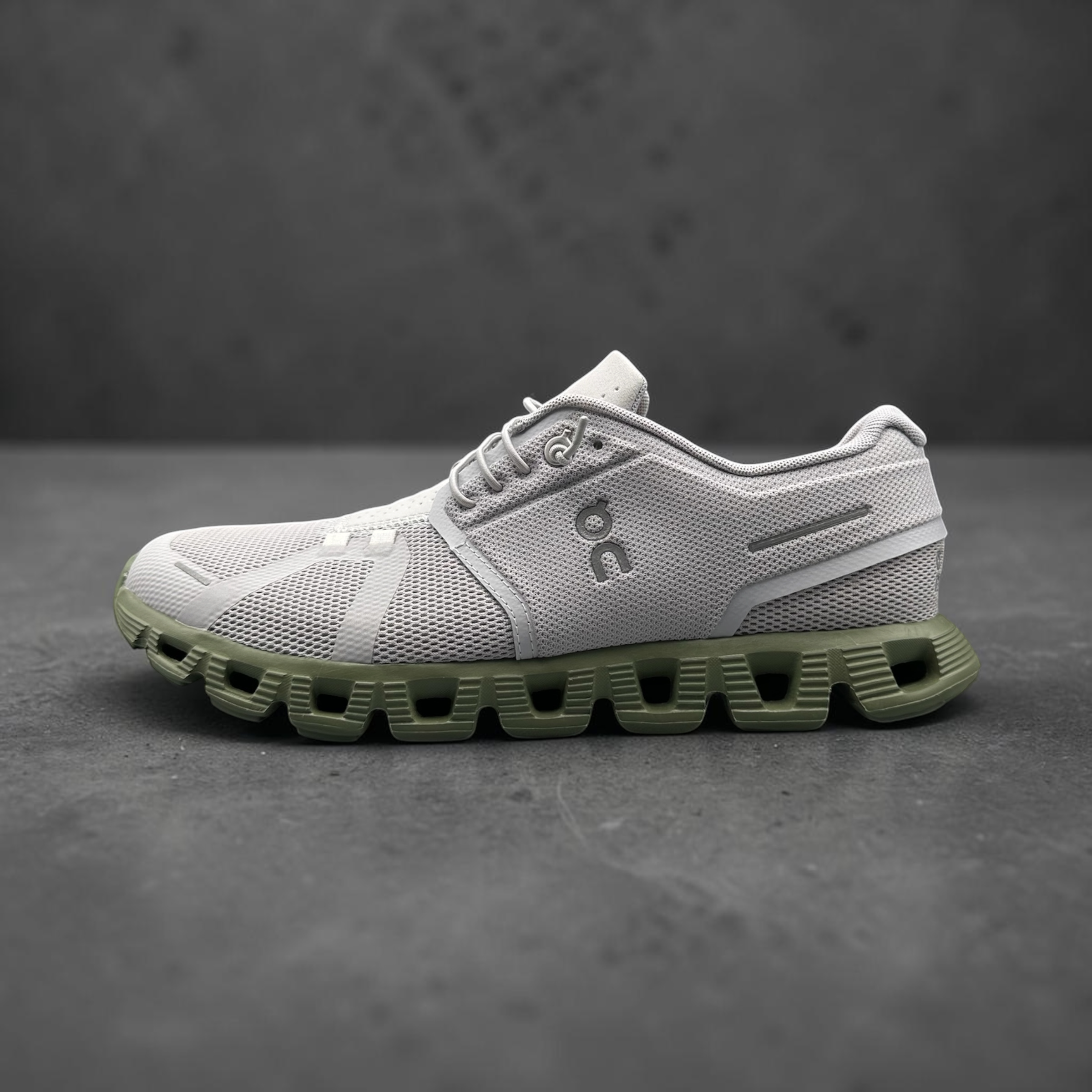 On Running Cloud 5 Glacier Grey Reseda Green