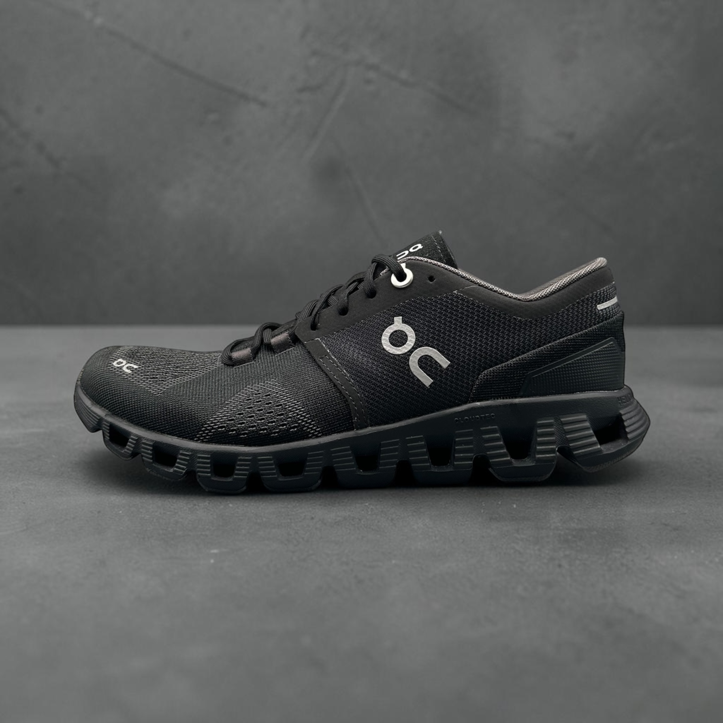 On Running Cloud X Black Asphalt Grey