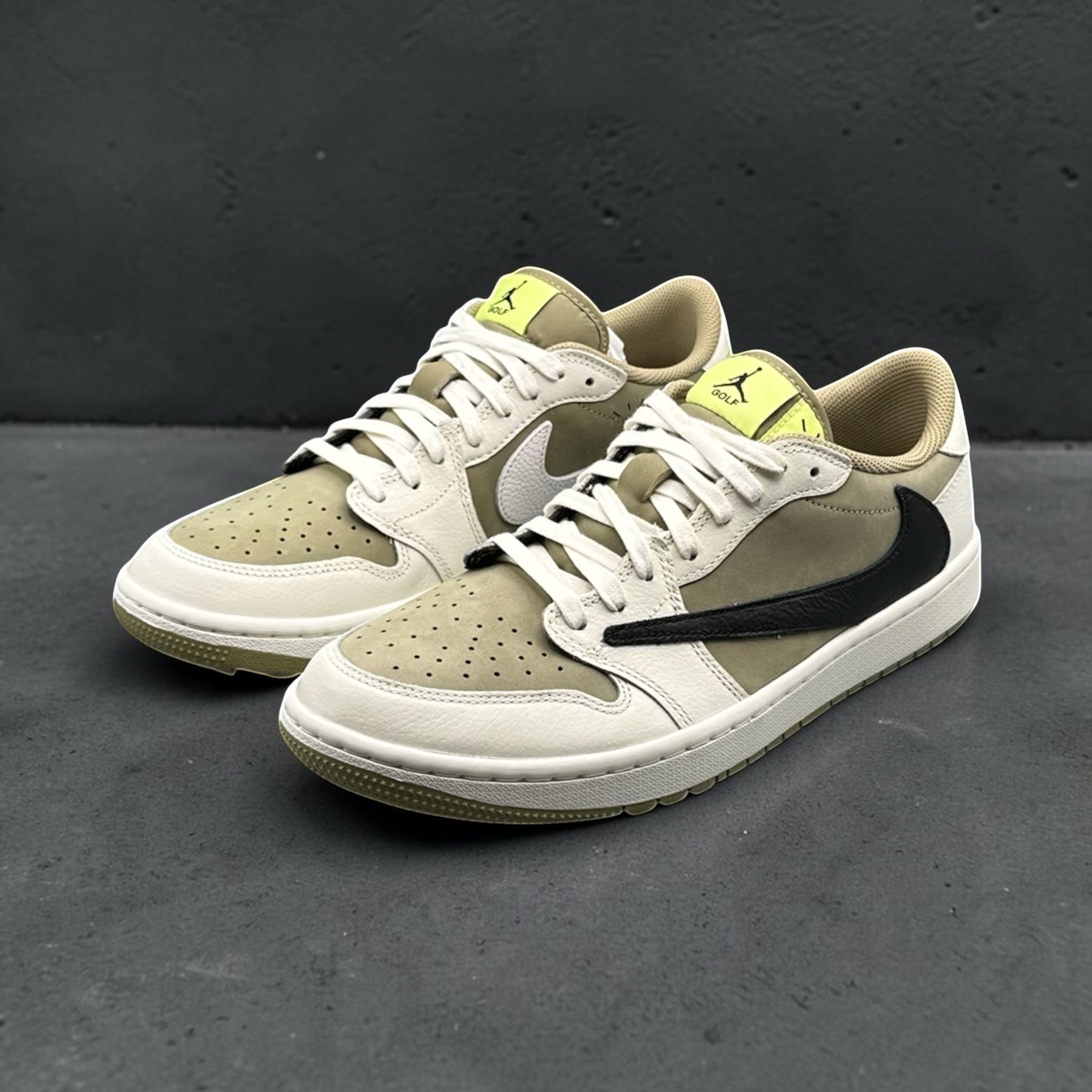 Jordan 1 Retro Low Golf Travis Scott Neutral Olive