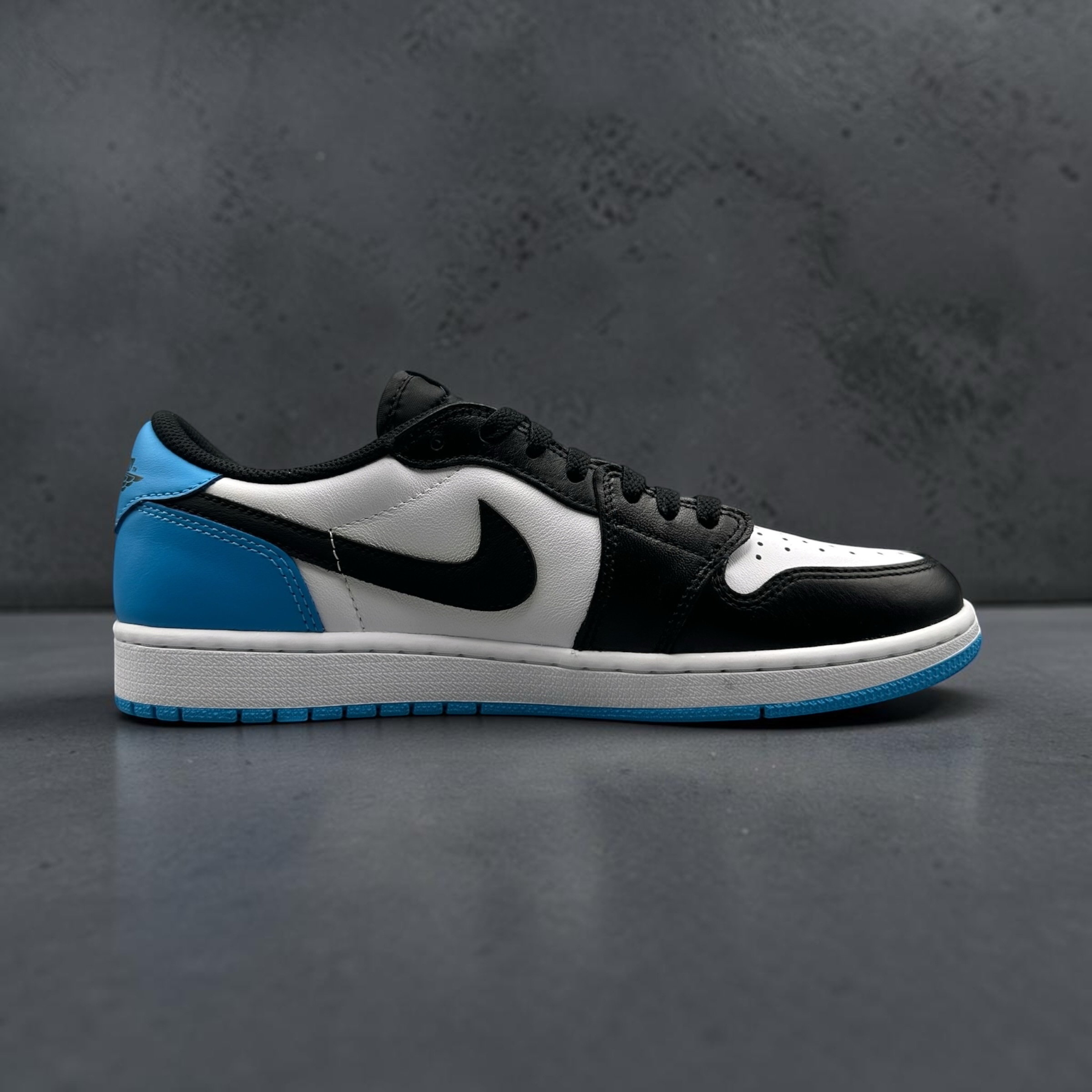 Jordan 1 Retro Low OG Black Dark Powder Blue
