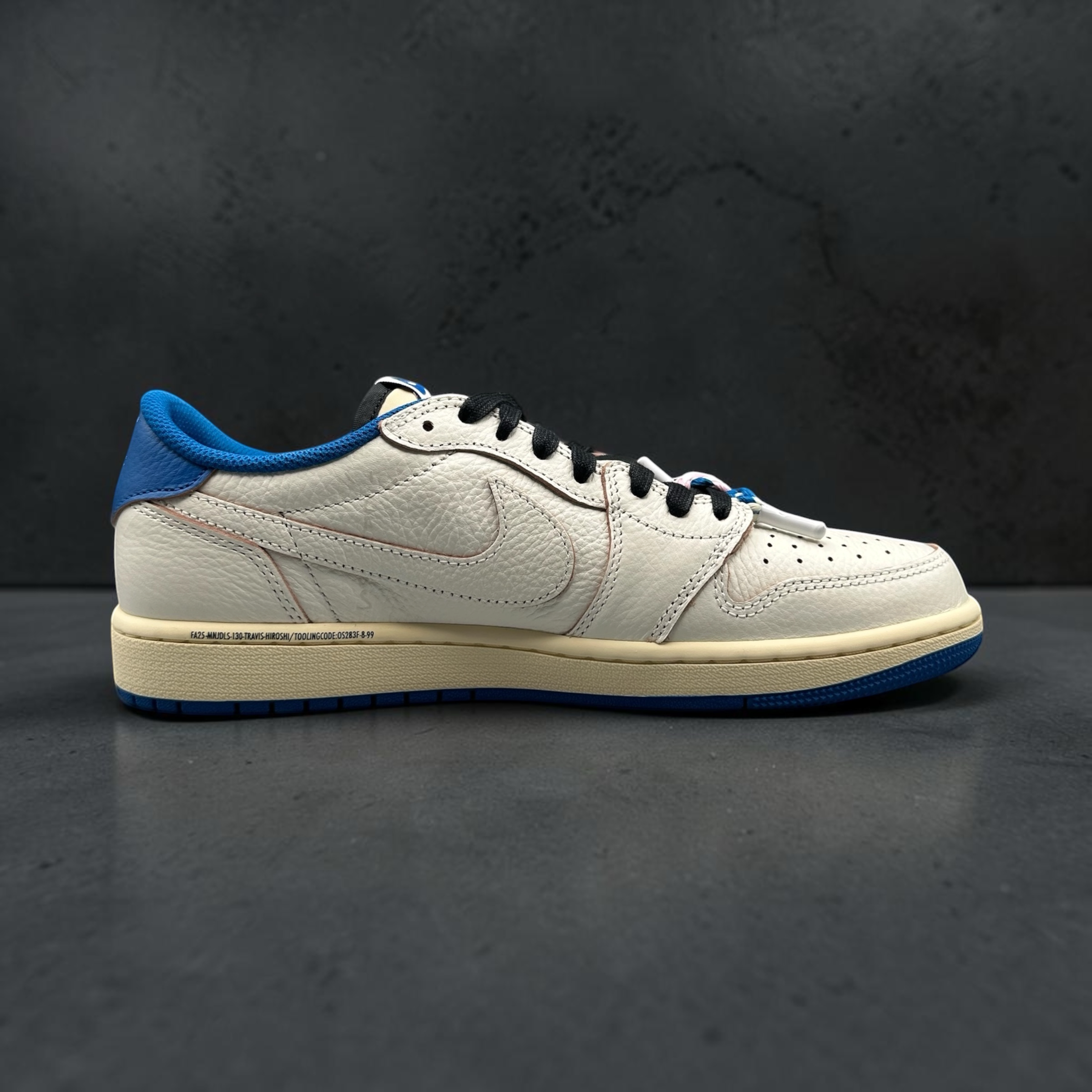 Jordan 1 Retro Low OG SP Fragment x Travis Scott Sail Military Blue