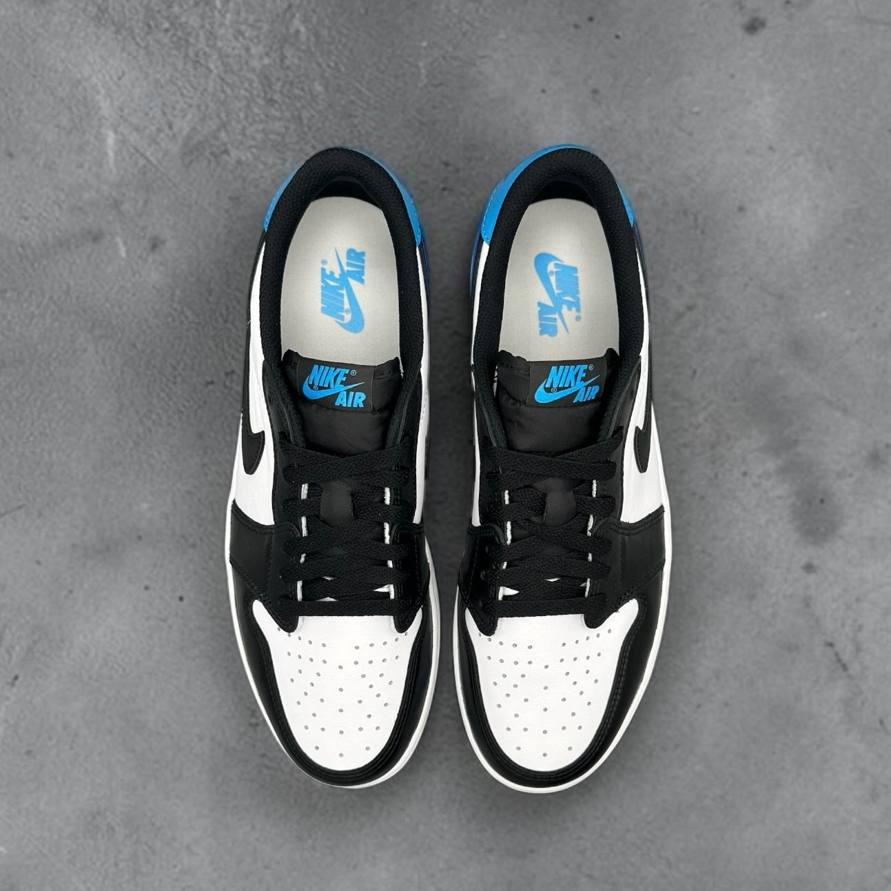 Jordan 1 Retro Low OG Black Dark Powder Blue
