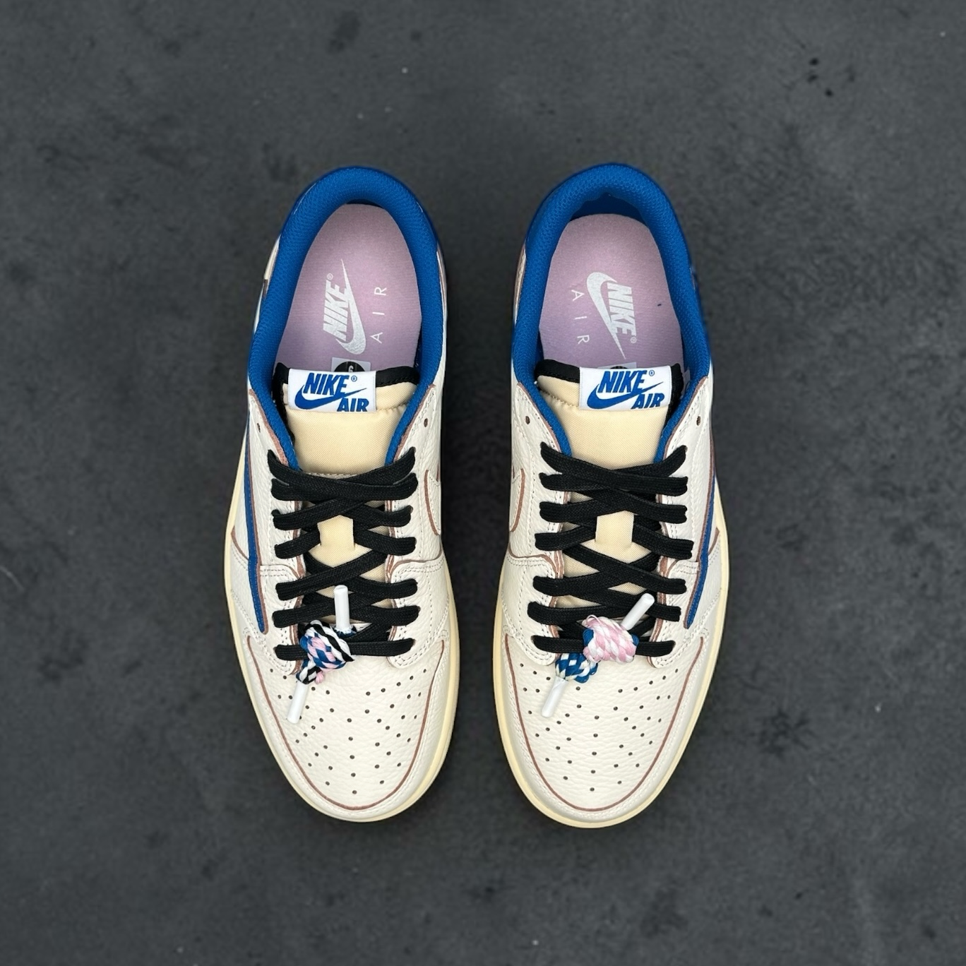 Jordan 1 Retro Low OG SP Fragment x Travis Scott Sail Military Blue
