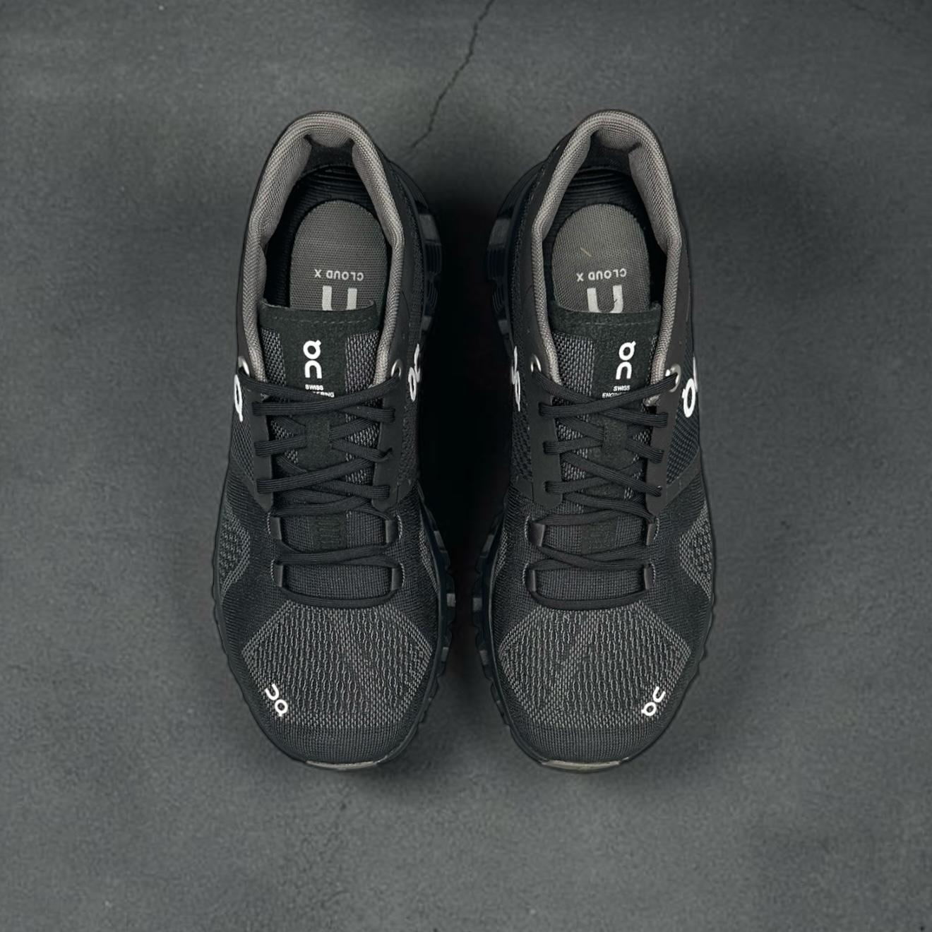 On Running Cloud X Black Asphalt Grey