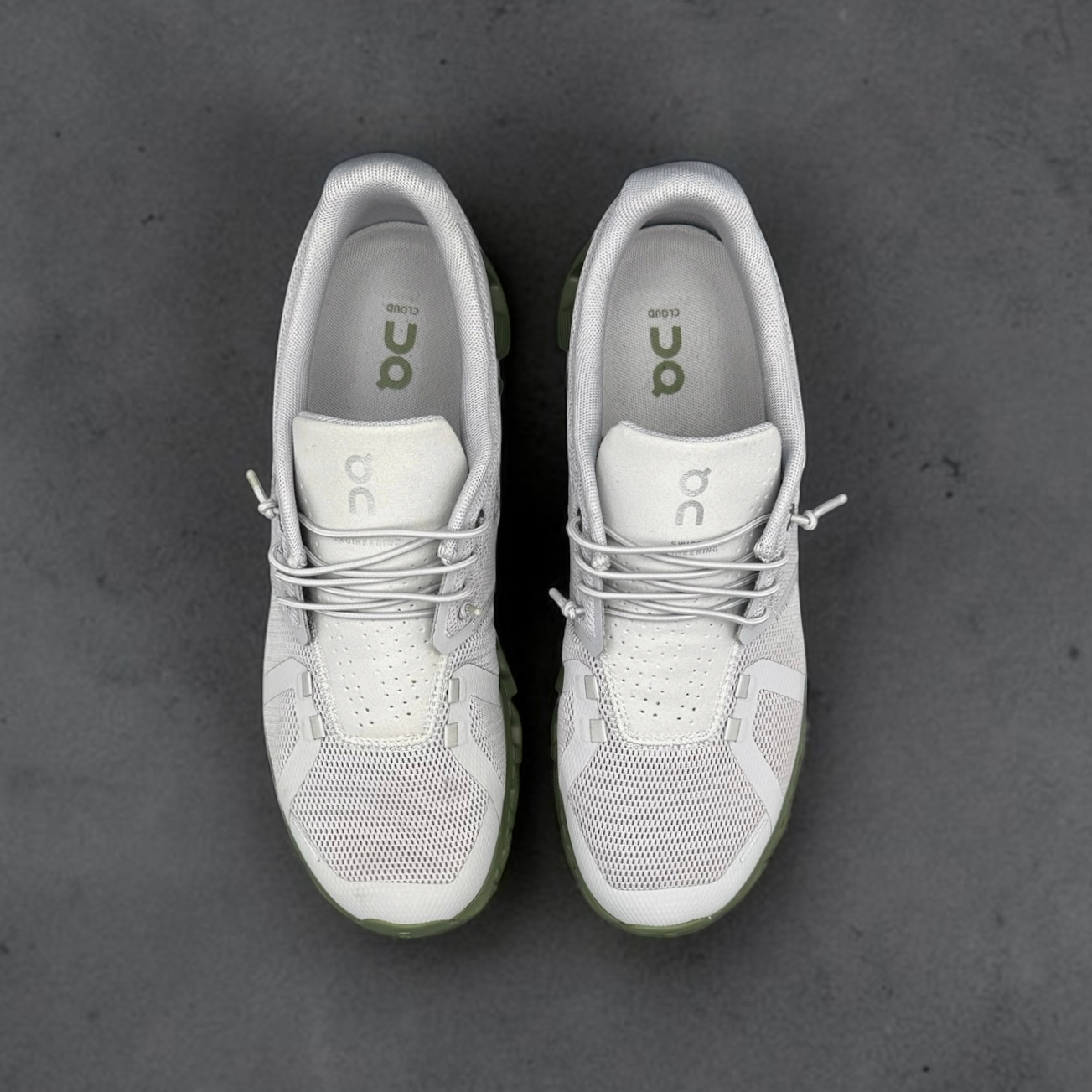 On Running Cloud 5 Glacier Grey Reseda Green